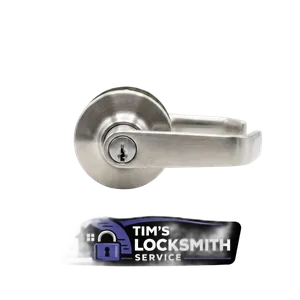 Push-pull storefront hardware being installed ahead of a business grand opening at a storefront in Camarillo, California. Master key pinning documented so owners can manage access changes later.