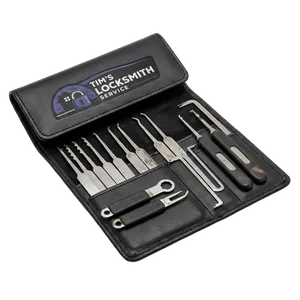 Lock pick tools staged during an emergency lockout call when the homeowner's key broke off in the cylinder at a Oceanside, California address. Commercial lockout response available during and after business hours.
