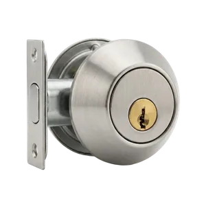 Locksmith resetting the pins on a front door deadbolt after a contractor finished on the property at a Camarillo, California residence. Keyed alike rekeys so a single key works every exterior door.