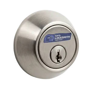 Move-in rekey on a single-cylinder deadbolt during a rental turnover at a residential property in Santa Barbara, California. Keyed alike rekeys so a single key works every exterior door.
