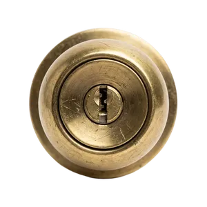 Installing a new keyed entry knob on a home's back door after corrosion failure on salt-air exposed locks at a home in Alpine, California. Hardware sourced for finish match to existing exterior fixtures.