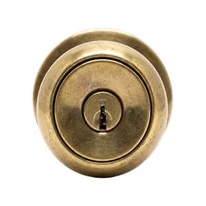 Installing a new keyed entry knob on a home's back door when a handleset finally seized after years of use during a residential visit in Santa Barbara, California. Warranty covers labor and parts on all new installations.