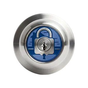 Smart deadbolt swap on a residential front door during a smart lock conversion from keyed hardware at a Santa Paula, California property. Hardware sourced for finish match to existing exterior fixtures.