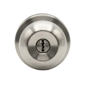A deadbolt replacement job on a weathered entry door replacing builder-grade hardware with higher grade at a coastal home in Simi Valley, California. Repair and replacement handled on the same call to avoid a second trip.