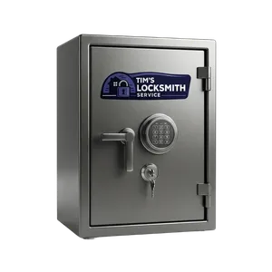Commercial floor safe relocked after a repair to prepare a residential safe for a new owner at a business in Encinitas, California. Electronic and mechanical safe locks serviced on the same call.