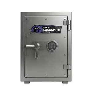 Commercial floor safe relocked after a repair during a commercial drop safe service call at a home in Lemon Grove, California. Electronic and mechanical safe locks serviced on the same call.