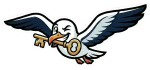 Tim's Locksmith Service seagull mascot