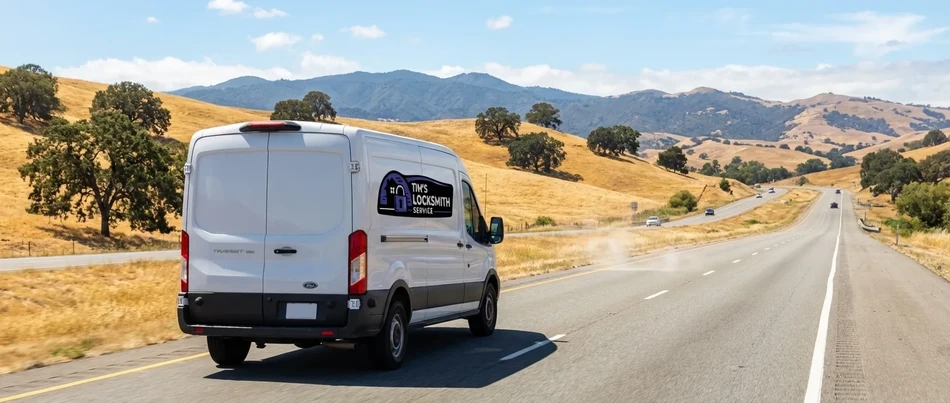 Tim's Locksmith Service van in Fallbrook