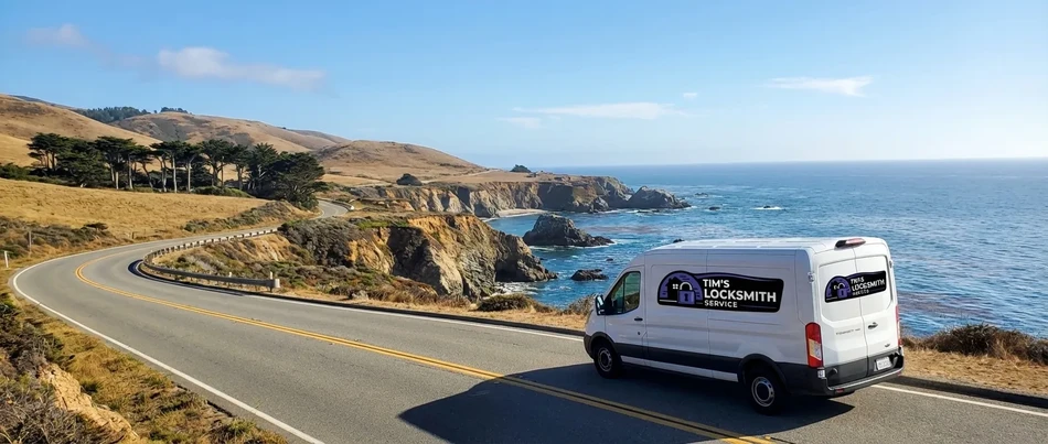 Tim's Locksmith Service van in Spring Valley