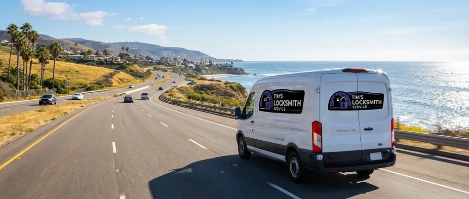Tim's Locksmith Service professional mobile locksmith van in Westlake Village