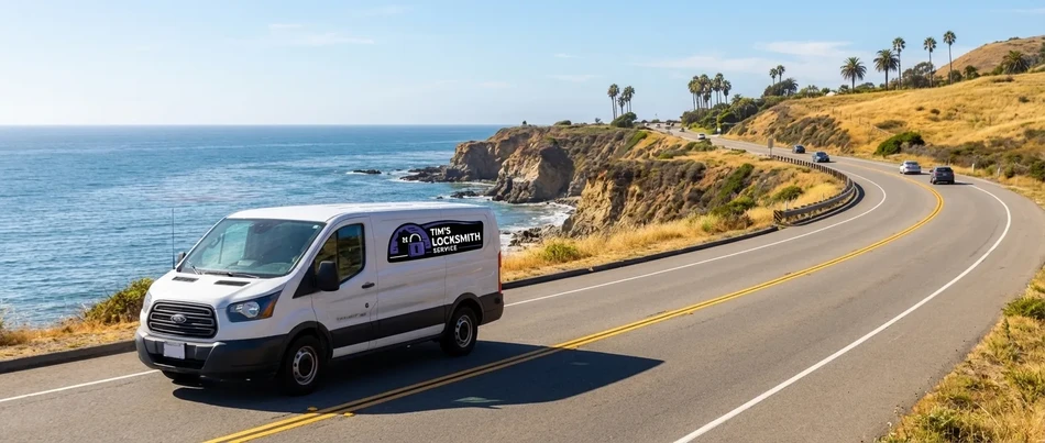 Tim's Locksmith Service van in Carlsbad