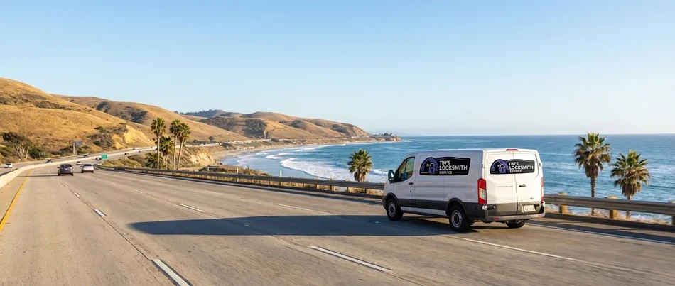 Tim's Locksmith Service van in National City