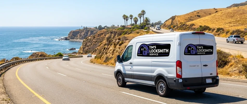 Tim's Locksmith Service van in Coronado