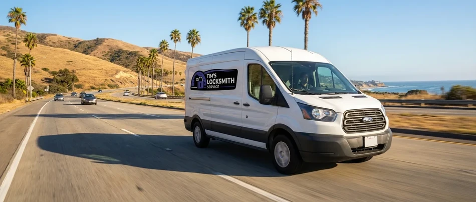 Tim's Locksmith Service professional mobile locksmith van in Oak Park